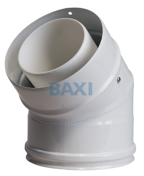 BAXI PPs füstcső könyök 45° D110/160