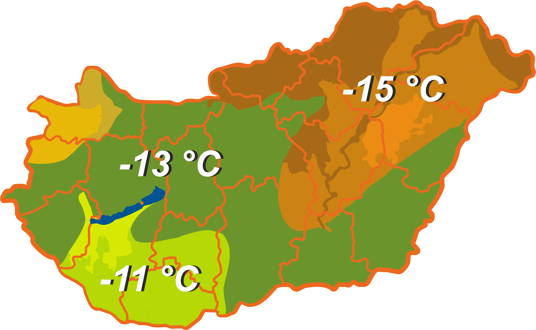 Magyarország külső hőmérséklete a hőszükséglet számítás alapja
