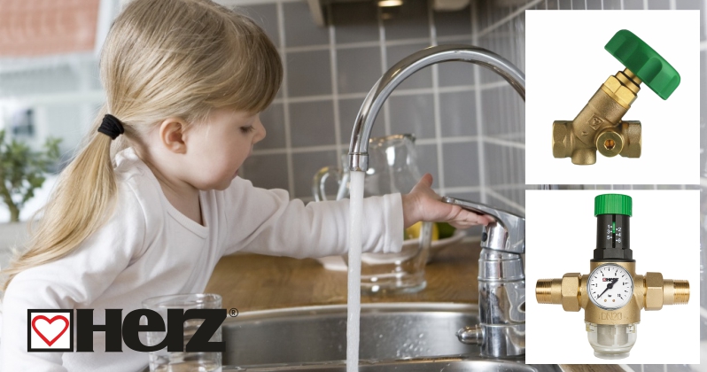 Herz Strömax, higiénikus szerelvények ivóvízrendszerekhez.