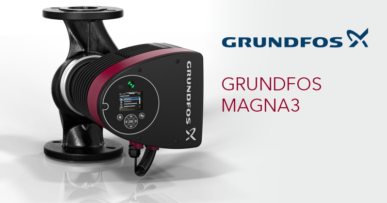 Grundfos Magna3 keringető szivattyú fűtéshez, hűtéshez.