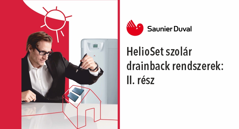 Saunier Duval HelioSet szolár drainback rendszer.
