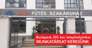 Kiskereskedelmi értékesítő munkatársat keresünk Budapest, XIV. kerületi telephelyünkre