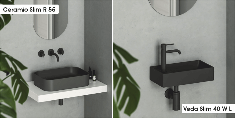 RAVAK Ceramic Slim és Veda Slim mosdók
