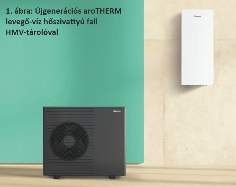 Újgenerációs aroTHERM levegő-víz hőszivattyú fali HMV-tárolóval