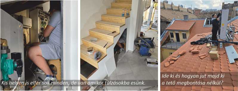 Kültéri egység elhelyezése túl szűk helyeken