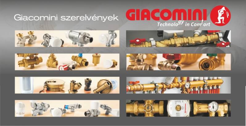 Építsen be rendszerébe Giacomini szerelvényeket
