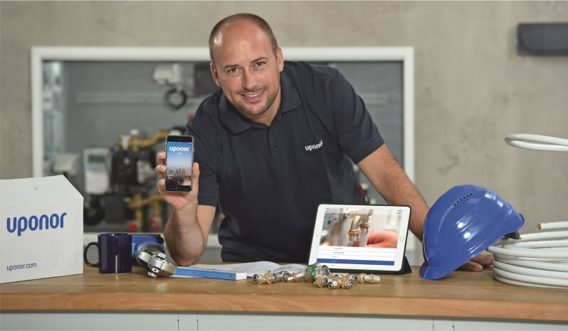 Uponor Pro mobil alkalmazással a könnyű hozzáférésért
