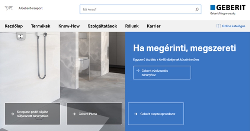 Útjára indult a Geberit Kft. új weboldala Mobil optimalizált változat