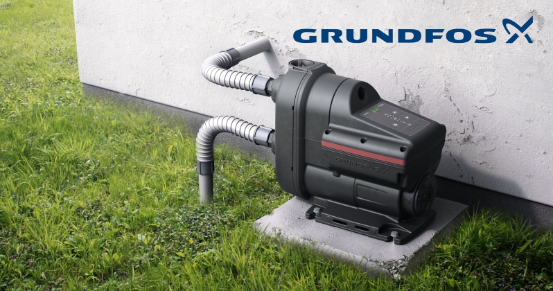 Grundfos Scala2 nyomásfokozó szivattyú az ingadozó víznyomás elkerülésére.