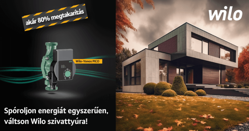 Energiamegtakarítás szivattyúcserével egyszerűen Wilo keringetőszivattyúk