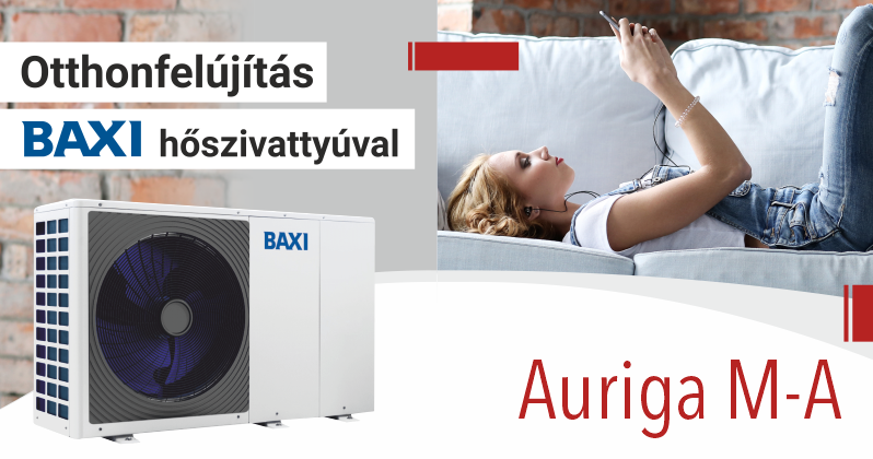 Otthonfelújítás BAXI hőszivattyúval Auriga M-A