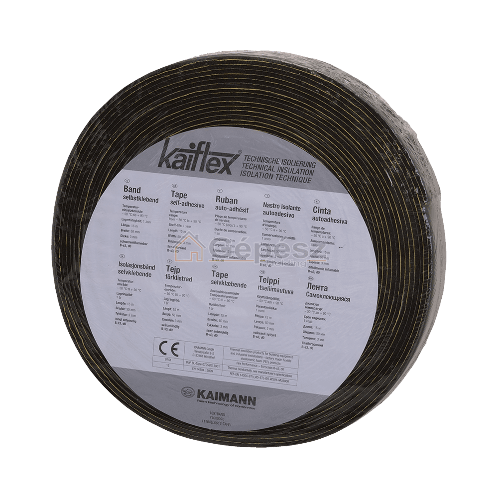 KAIMANN Kaiflex EF ontapados szalag, fekete, 3mmx50mmx15m - Gepesz Holding