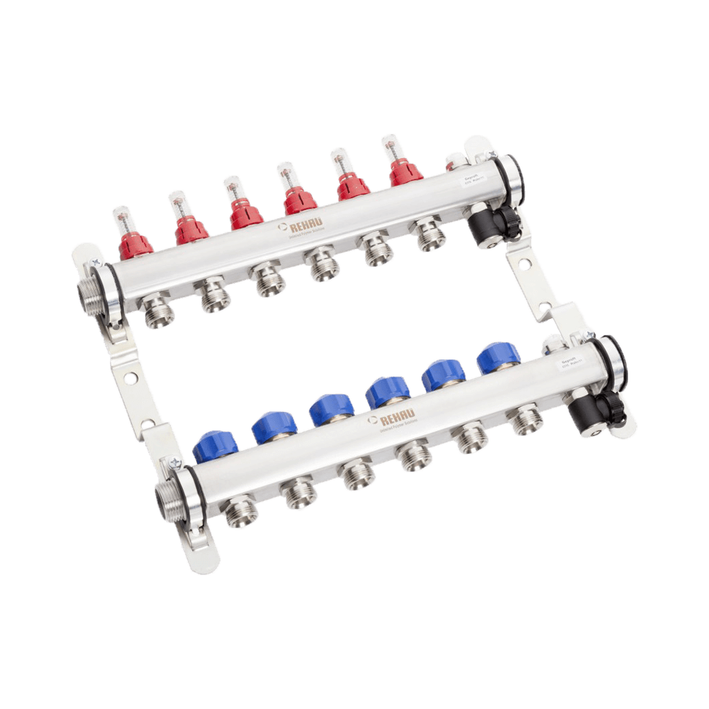 REHAU HKV-D 8 oszto-gyujto aramlasmerovel, CrNi, 8 koros - Gepesz Holding