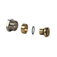 DANFOSS szorítógyűrűs csatlakozó, alubetétes csőhöz, nikkelezett, 16x2mm, 1/2 - gepesz.hu