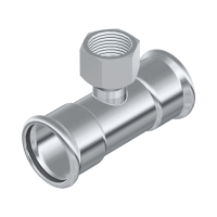 FixTrend Inox press T-idom, menetes ággal, 42-1B-42mm - gepesz.hu