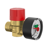FLAMCO Prescomano 50 biztonsági szelep, manométerrel, 2.5bar, 1/2x3/4 - gepesz.hu