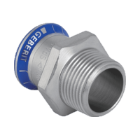GEBERIT Mapress inox külső menetes átmeneti idom, 18mmx1/2K - gepesz.hu