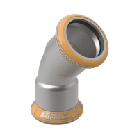 GEBERIT Mapress Therm inox ív, hűtésre/fűtésre, 45°, 2 tokos, 28mm - gepesz.hu