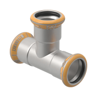 GEBERIT Mapress Therm inox egál T-idom, hűtésre/fűtésre, 15mm - gepesz.hu