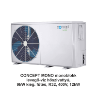 Concept 9 kW hőszivattyú, fan-coil, radiátor, padlófűtés,  vízmelegítős csomag - gepesz.hu