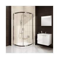 RAVAK Blix BLCP4-90 zuhanykabin, íves, szatén + Transparent - gepesz.hu