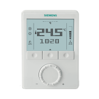 SIEMENS RDG100T fan-coil helyiség termosztát, programozható, heti program, 230V - gepesz.hu