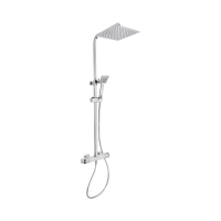 STROHM TEKA Soller termosztatikus zuhanyrendszer, ultraslim zuhanyfejjel, króm - gepesz.hu