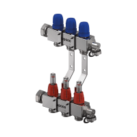 UPONOR Vario C 3 körös szelepes osztó-gyűjtő, áramlásmérővel, Eurokón., 1x3/4 - gepesz.hu