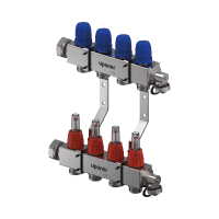 UPONOR Vario C 4 körös szelepes osztó-gyűjtő, áramlásmérővel, Eurokón., 1x3/4 - gepesz.hu