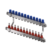 UPONOR Vario C 12 körös szelepes osztó-gyűjtő, áramlásmérővel, Eurokón., 1x3/4 - gepesz.hu