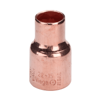VIEGA 95240 forrasztható réz szűkített karmantyú, 2 tokos, 18x15mm - gepesz.hu