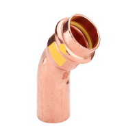 VIEGA 2626.1 Profipress G vörösréz ív, gázra, 45°, 1 tokos, 22mm - gepesz.hu