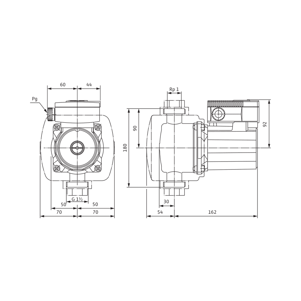 WILO TOP-Z 25/6 EM HMV keringeto szivattyu, 180mm, 1”, 230V - Gepesz ...