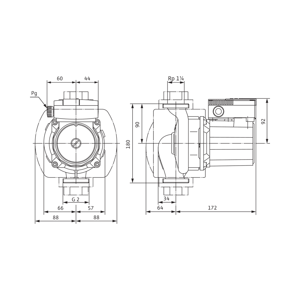 WILO TOP-Z 30/7 EM RG HMV keringeto szivattyu, 180mm, 5/4”, 230V ...