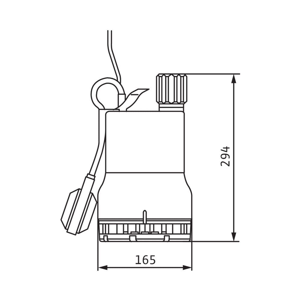 WILO Drain TMW 32/8 szennyezettviz szivattyu, uszokapcs, 3m kabel, 230V ...