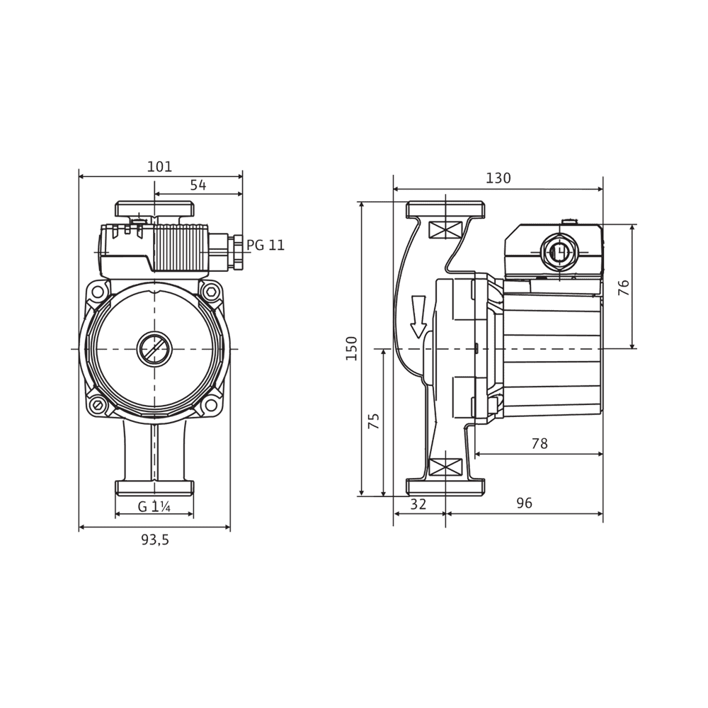 WILO Star-Z 20/4-3 HMV keringeto szivattyu, 150mm, 5/4”, 230V - Gepesz ...