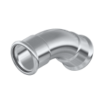 FixTrend Inox press ív, 45°, 2 tokos, 28mm - fixtrend.hu