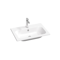 RAVAK Chrome 700 Slim mosdó, csaplyukkal, túlfolyóval, fehér, 700x490mm - gepesz.hu