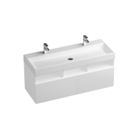 RAVAK Natural Duo 1200 dupla mosdó, túlfolyó nélkül, fehér, 1250x450mm - gepesz.hu