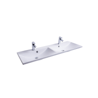 RAVAK Flat Duo 1200 duplamosdó, csaplyukkal, túlfolyóval, fehér, 120x46cm - gepesz.hu