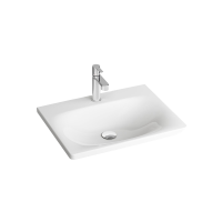 RAVAK Balance 600 mosdó, ráépíthető, csaplyukkal, túlfolyó nélkül, fehér, 600x465x30mm - gepesz.hu