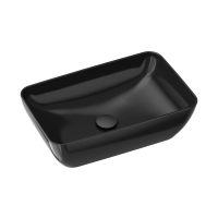RAVAK Uni R Slim 500 kerámia mosdó, ráépíthető, túlfolyó nlk, fekete, 500x310x125mm - gepesz.hu