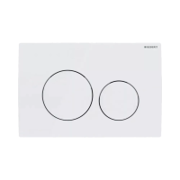 GEBERIT Delta20 nyomólap, Basic WC-tartályhoz, 2 vízmennyiséges, alpin fehér - gepesz.hu