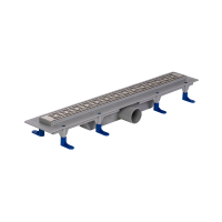 STYRON STY-DO-60 zuhanyfolyóka, Domino ráccsal, keskeny, 600mm