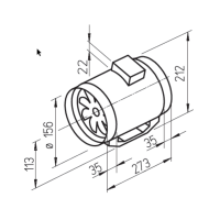 HELIOS MultiVent MV 160 kétfordulatú csőventilátor 230 V - gepesz.hu