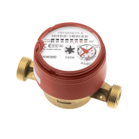 B-METERS GSD8 AC melegvízmérő óra, szár.futó, csatl.nlk, 130mm, 4m3/h, 3/4”