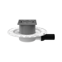 HL 90PrblueD alacsony padlólefolyó, Primus Blue szifonbetét, szig. gallér, inox