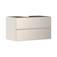HANSGROHE Xevolos E mosdószekrény, 2 fiók, ráépít. mosd, matt homok bézs, 980x550mm