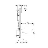 GEBERIT Duofix fali WC szerelőelem, tartállyal, 112cm - gepesz.hu