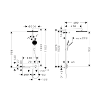 HANSGROHE Raindance Alive S 300 1jet termosztatikus zuhanyrendszer, króm - gepesz.hu